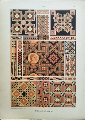 Antica stampa colori - antica, del