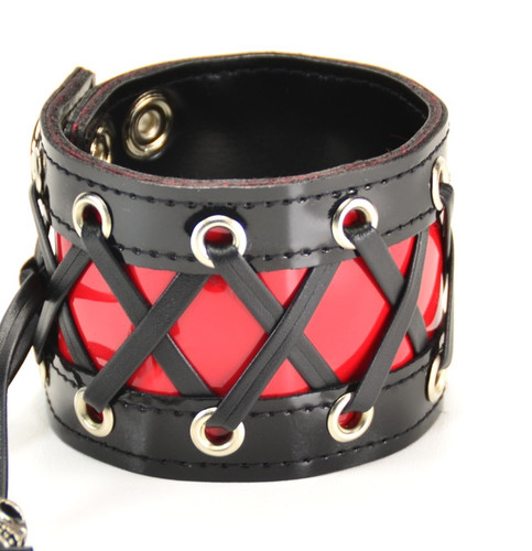 Bracciale stile corsetto rosso