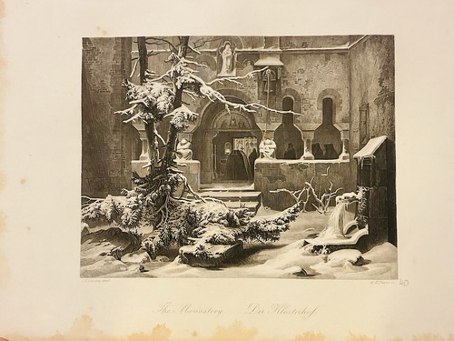 Monastero paesaggio invernale