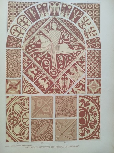 Antica stampa colori del - stampa, a