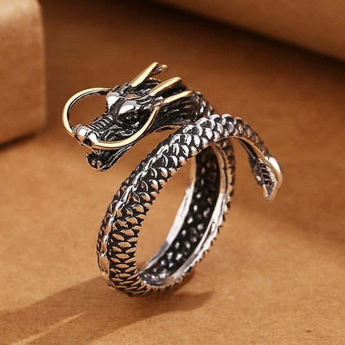 Anello drago gotico - 🐉,