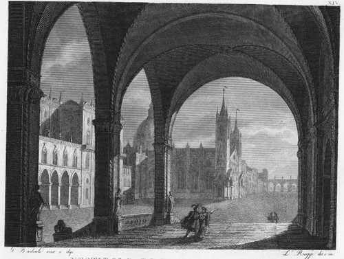 Palazzo gotico vestibolo di - vestibolo,,